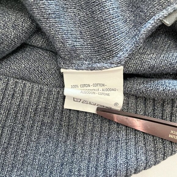 AIGLE MEN'S GREY 100% COTTON SHAWL LAPEL CARDIGAN - L - Picture 12 of 13